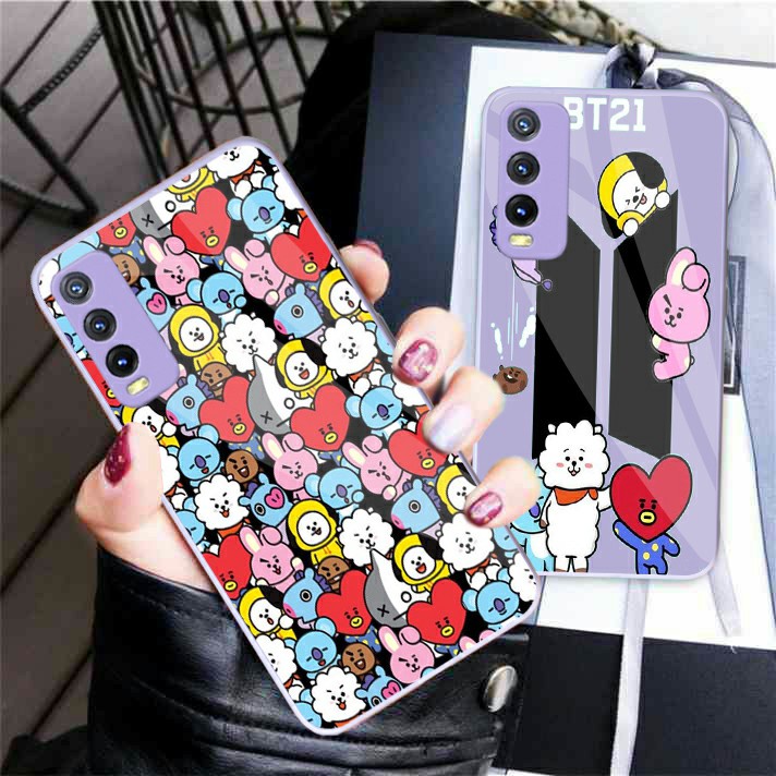 (SW) Softcase Kaca Ungu/Lilack Vivo Y20 Y12S Y20S Y15s Y21 Y21S Y33S Y30 Y30i Y50 Y12 Y15 Y17 softca