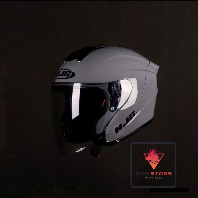 NJS Kairoz Half Face-Stone Grey Gloss