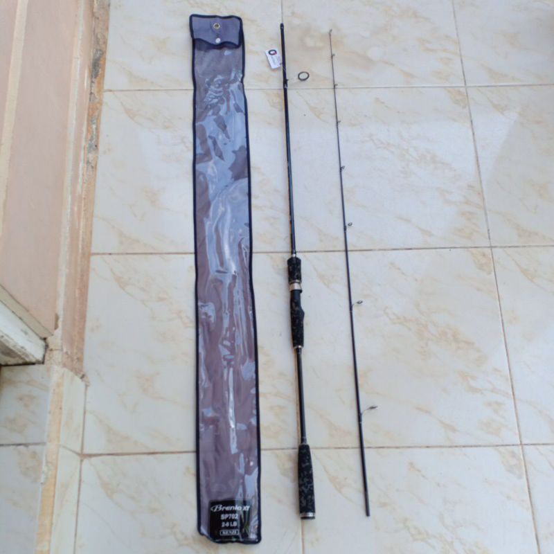 Joran pancing casting spinning kenzi brenio xt 702 210cm ringan 4-12 lb carbon solid ring fuji