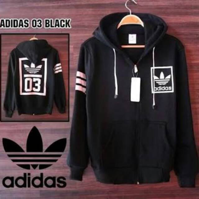 Sweater Adidas 03 Hodie Zipper / Sleting Topi