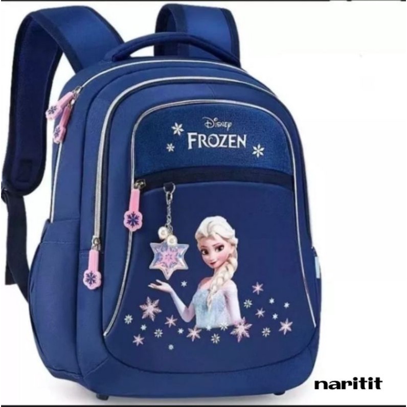 Tas Sekolah Disney Frozen untuk Anak Perempuan Elsa Anna Ransel Ortopedi Bahu Siswa Dasar Hadiah Ulang Tahun Kapasitas Besar Mochila