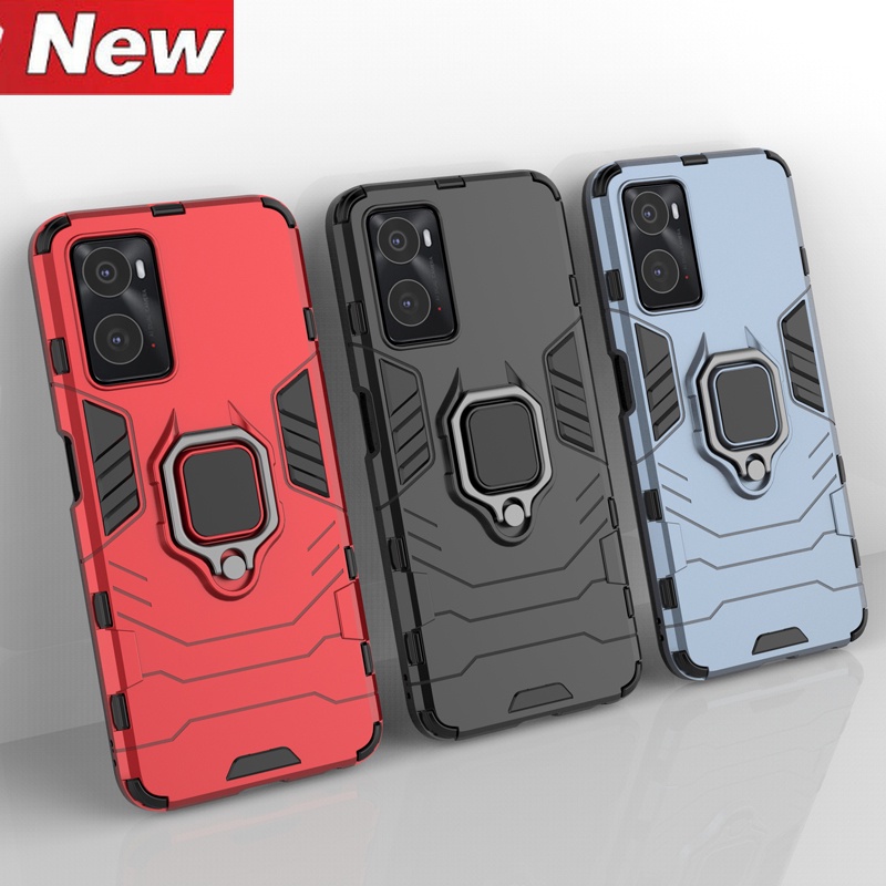 Casing Armor Shockproof + Stand Holder Magnetik Untuk OPPO Realme 9i / 9i