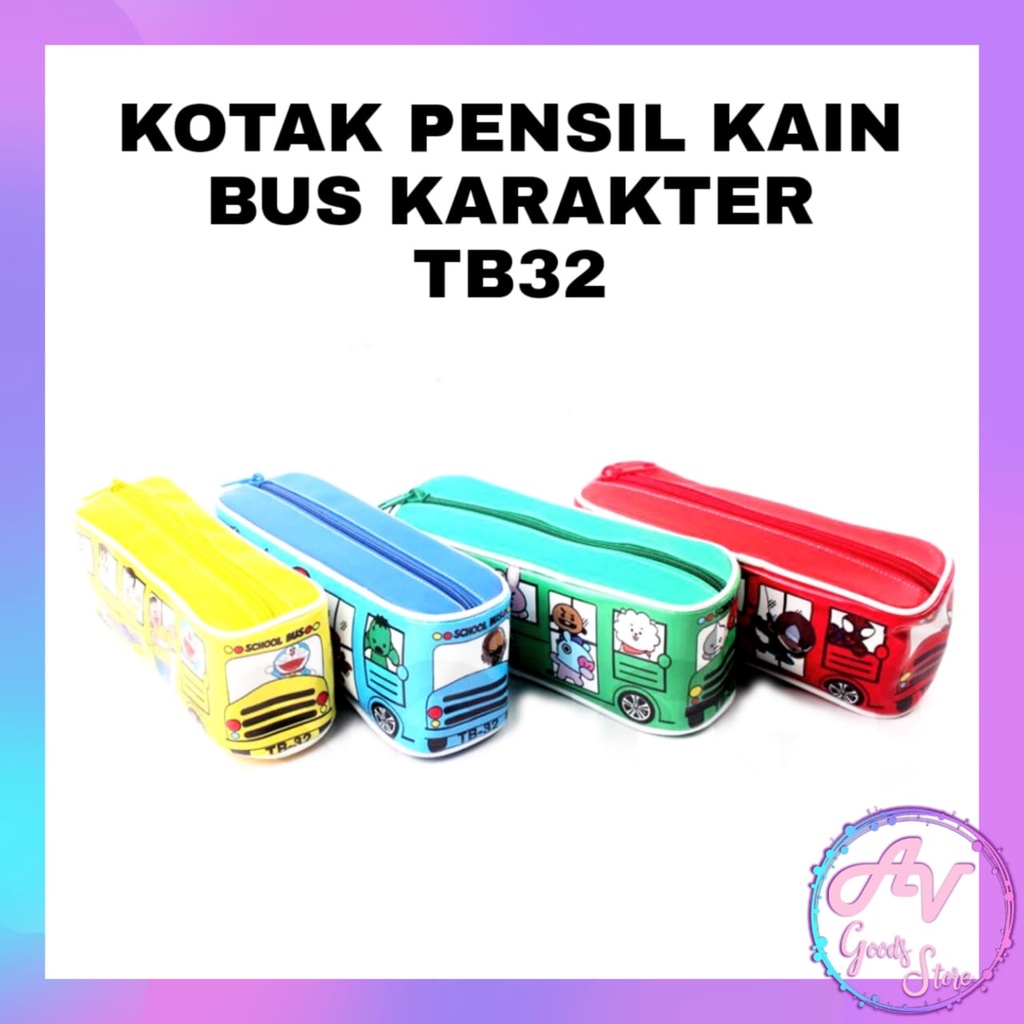 

Kotak Pensil / Tempat Pensil / Kotak Pensil Kain Bus Karakter Fancy TB-32