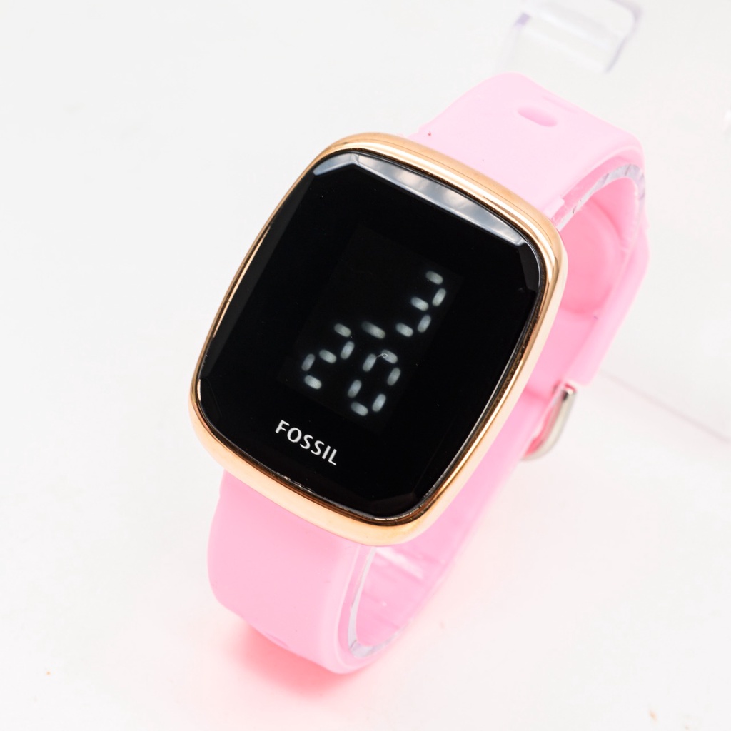 BISA COD JAM TANGAN WANITA ELEGAN CEWEK LED WATCH STRAP RUBBER DIGITAL FS40