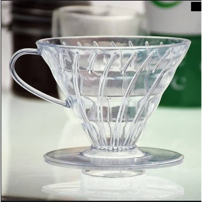 Diguo Coffee Dripper Plastik Resin V60 Transparan V01 / HARIO V60 PLASTIC COFFEE DRIPPER CLEAR