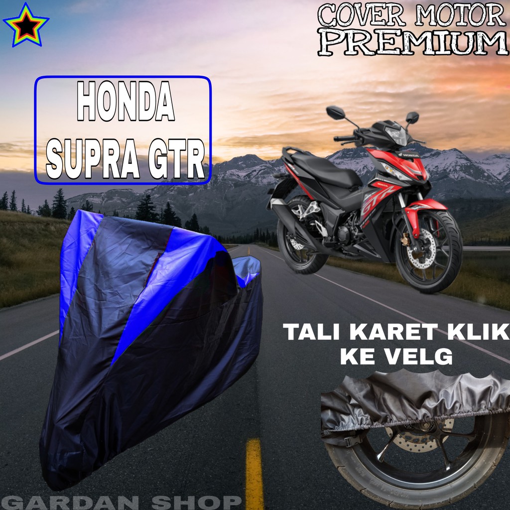 Sarung Motor HONDA SUPRA GTR Hitam BIRU Body Cover Honda PREMIUM