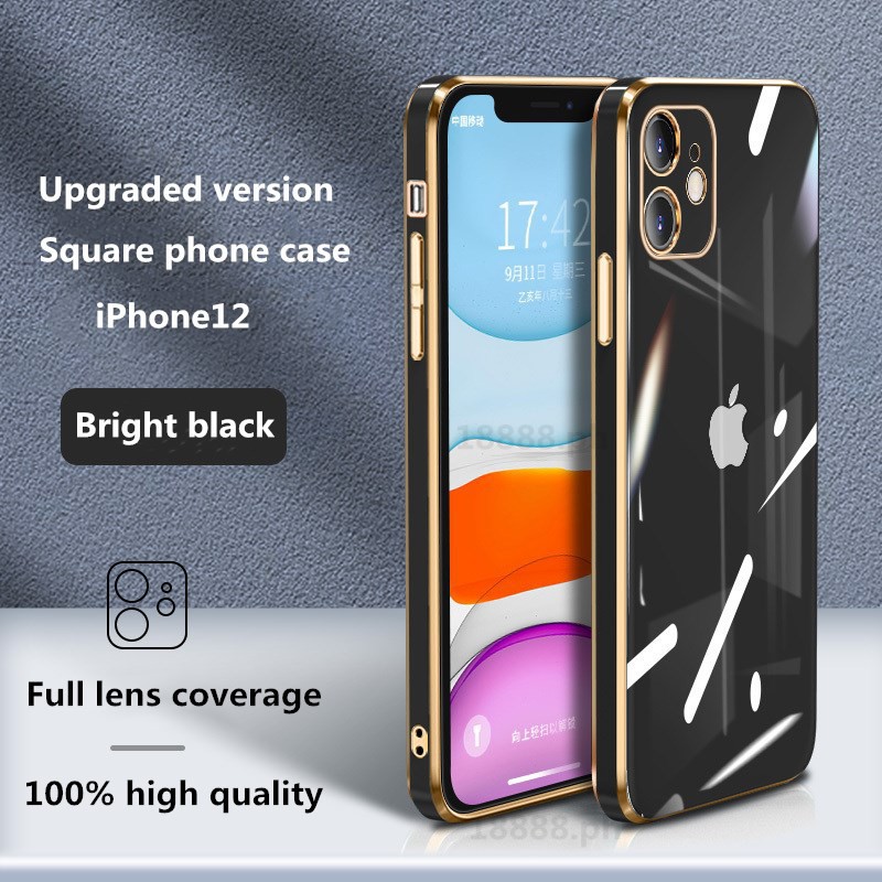 Casing Soft Case TPU Warna Polos Untuk iPhone 11 / 12 / 6 / 7 / 8Plus / X / XR / Xs Max / 11Promax
