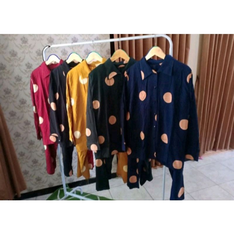 BIG SIZE Setelan Tie Dye / One Set Kekinian / Setelan Baju Wanita Wakawaka Aminah-01 Navy