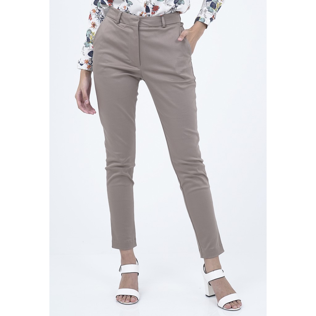 Geela Official - Basic Office Long Pants Brown ( G.3146-95 )