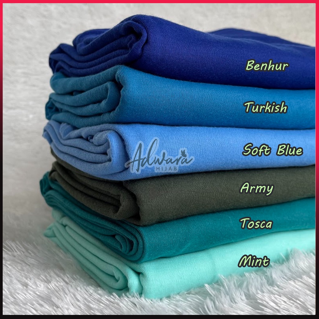 ADWARA HIJAB Jilbab Bergo Tali Kaos L Premium / Hijab Bergo Instan Tanpa Pet Bahan Tebal dan Adem