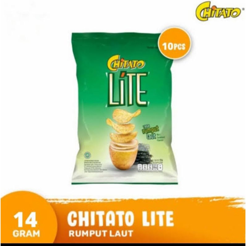 CHITATO LITE PENGGANTI LAYS RASA RUMPUT LAUT 14GR 14 GR 1 renceng isi 10 sachet