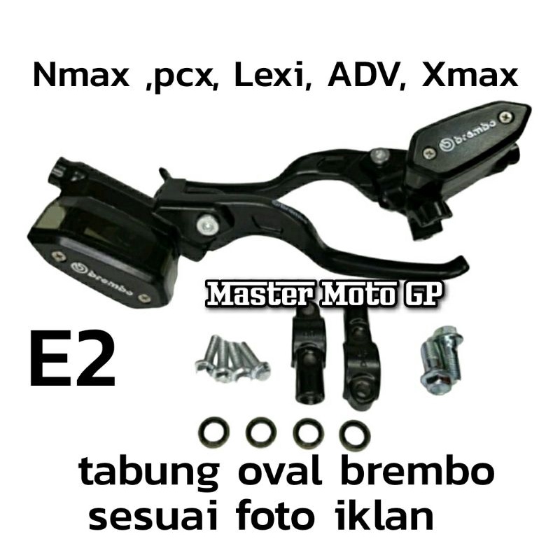 Master rem tabung oval E2 BR€MBO Nmax pcx xmax lexi ADV master rem BR€MBO tabung Oval tabung double kiri kanan Master rem Nmax PCX lexi ADV Xmax Vario160