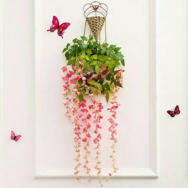 Kunataruma BUNGA PLASTIK HIAS WISTERIA ARTIFICIAL DEKORASI WEDDING-2