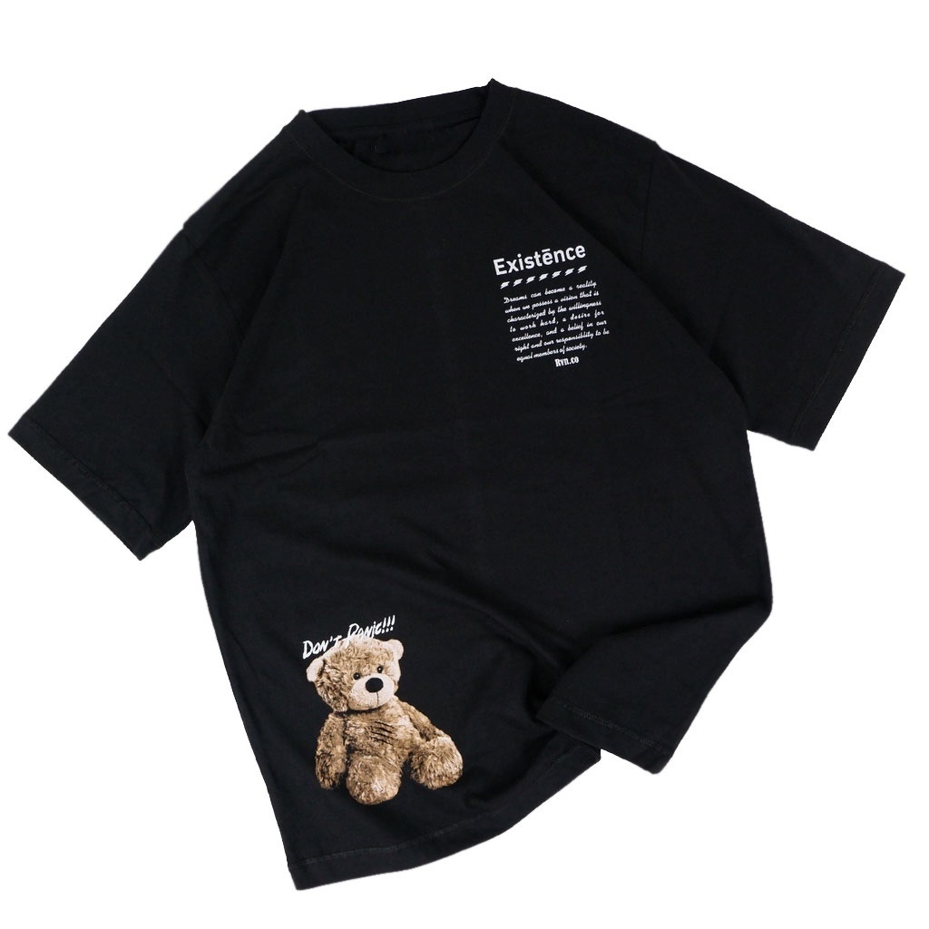 FC - KAOS OVERSIZE DON'T PANIC // KAOS OVERSIZE TEDY BEAR UNISEX T- shirt