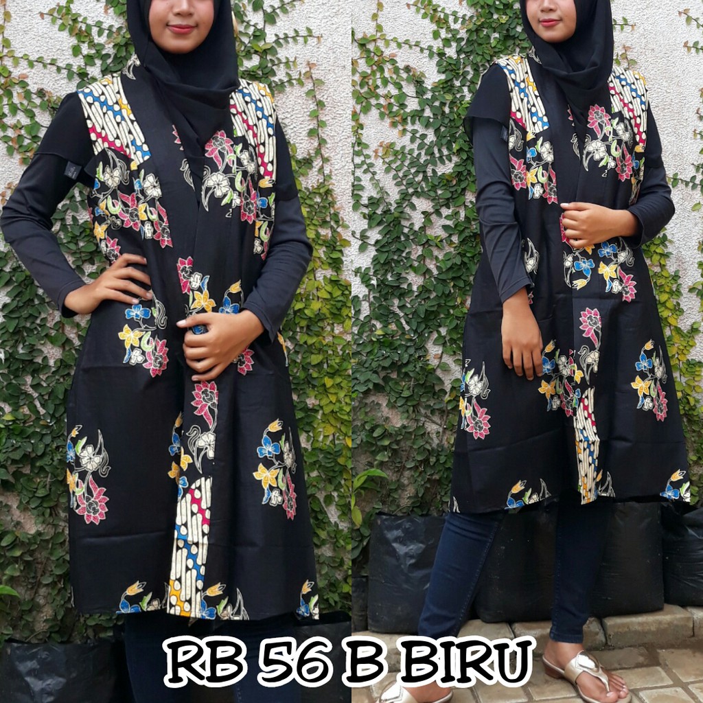 Distro Batik ROMPI BATIK OUTWEAR PANJANG ATASAN WANITA EXCLUSIVE