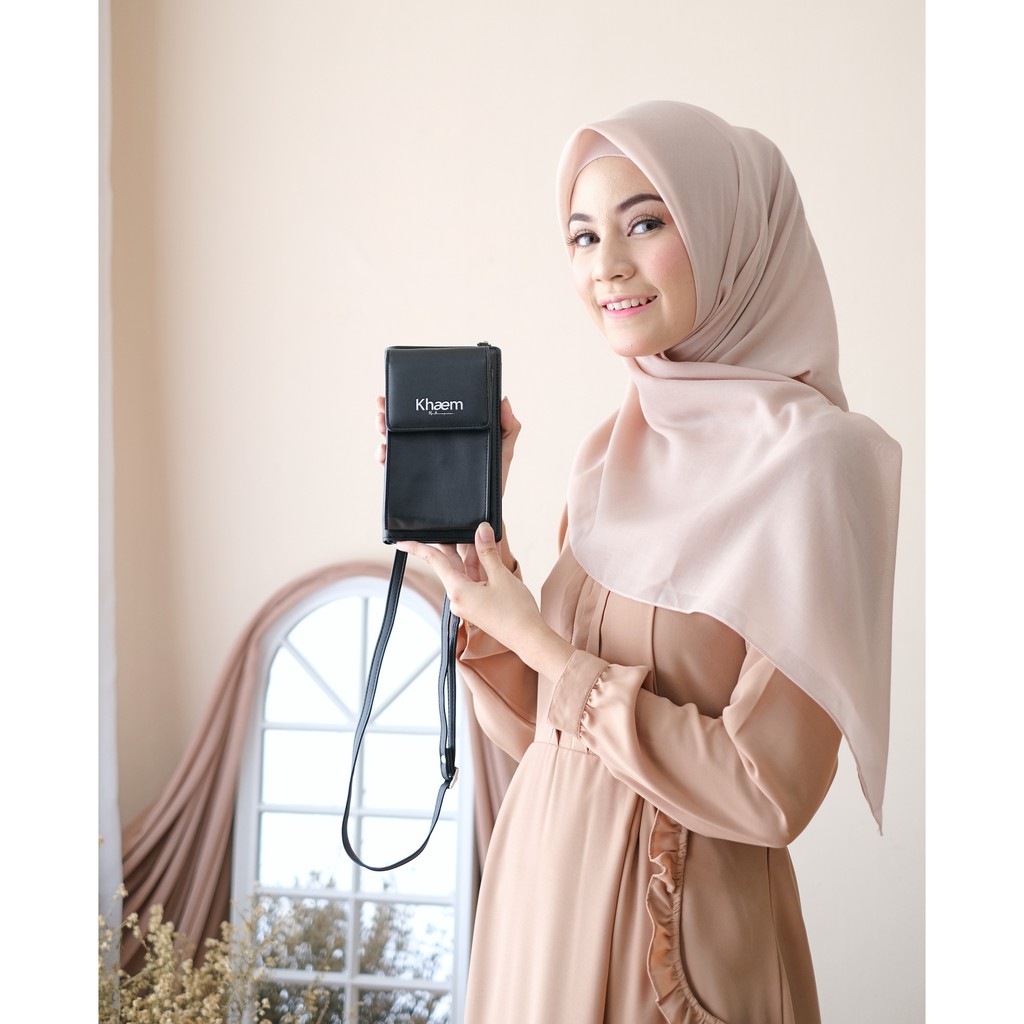 EmmaQueen - Tas Selempang/Tas Bahu/Tas Kecil Untuk Smartphone/Dompet Hp/Dompet Smartphone By Khaem-Black