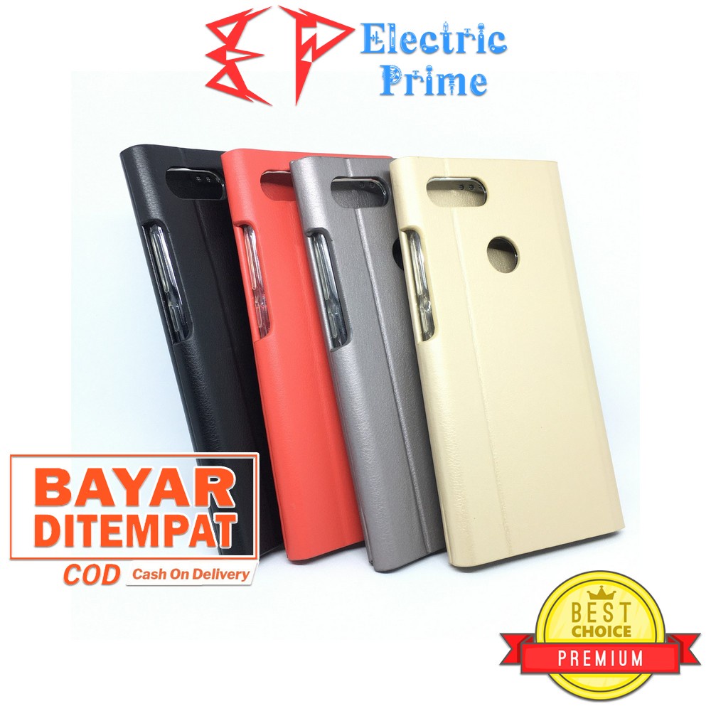 Casing Xiaomi Mi 8 Lite Flip Case Cover Bahan Leather Kulit Tebal