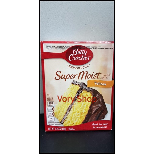 

Betty Crocker Super Moist Cake Mix Yellow 432R