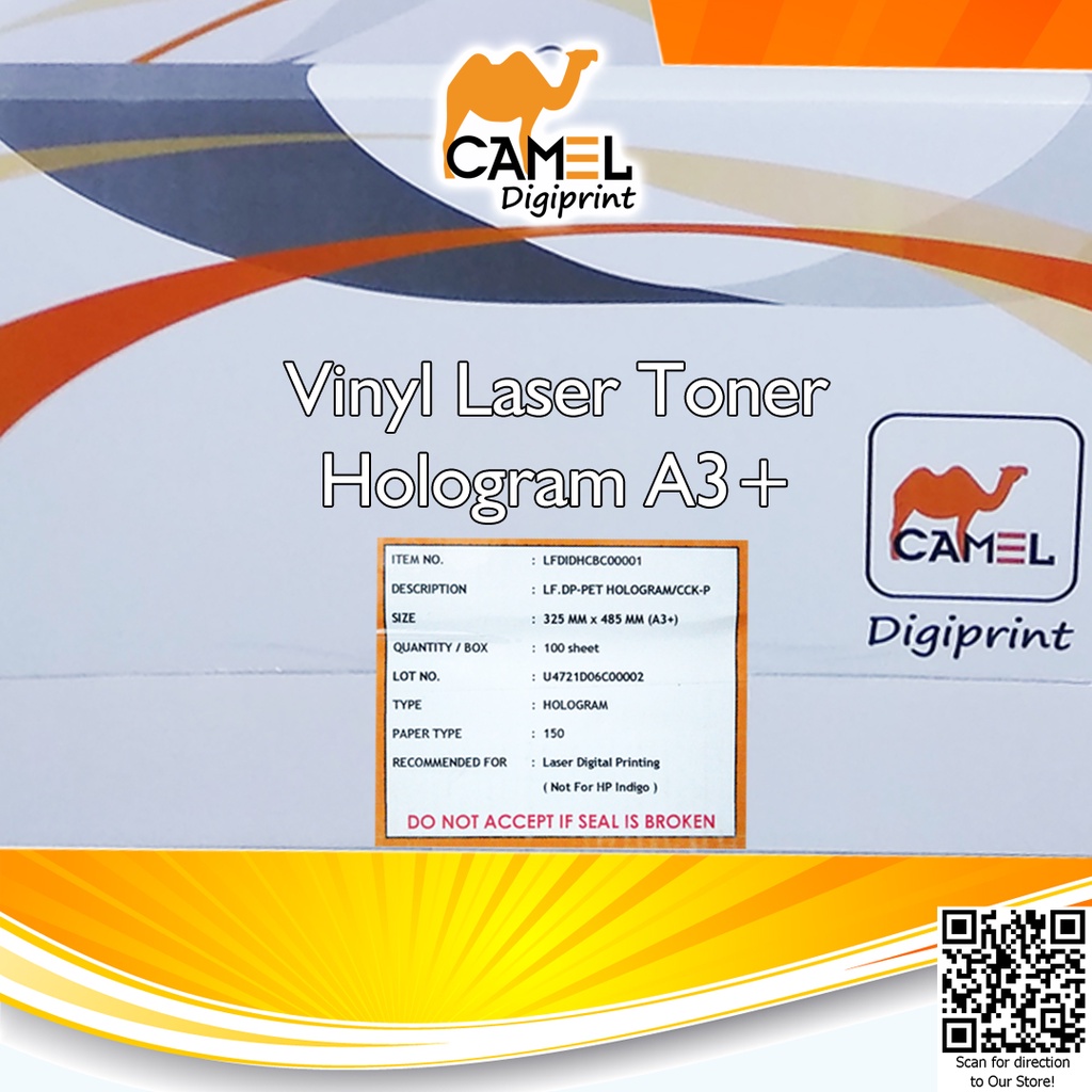 

Camel Sticker Vinyl Hologram Pelangi Rainbow Lazer Holographic A3+ Stiker Digiprint Laser Toner Label Kemasan Anti Air Tidak mudah Sobek Pack