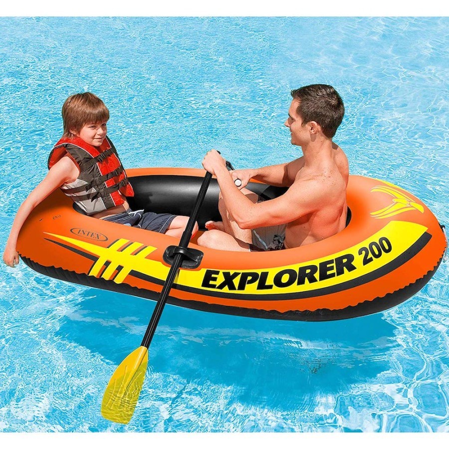 INTEX 58331 Perahu Karet Explorer 200 Free pompa dan dayung Boat Set