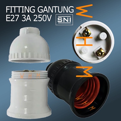 3A-5A 250V FITTING GANTUNG HITAM &amp; PUTIH Fiting - Fitting gantung Itami -Lamp Holder Itami