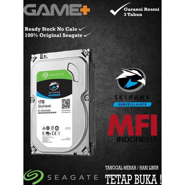 SEAGATE SKYHAWK 1TB SEAGATE HARDDISK INTERNAL 1TB BERGARANSI RESMI MFI