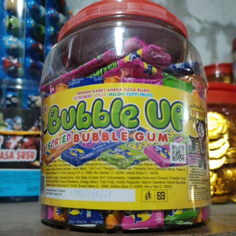 pusan bubble up permen karet aneka rasa buah