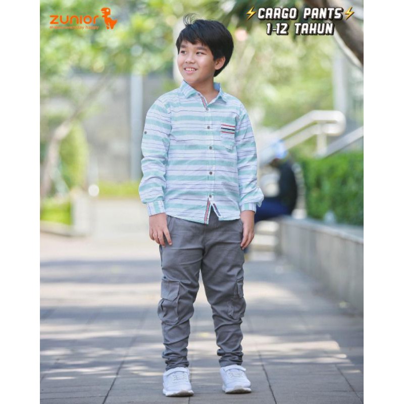 Celana CARGO Anak Remaja TEENS by Zunior (9-12 th) | DUO KRUCILS