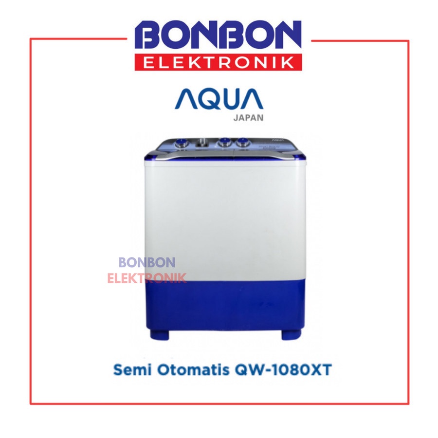 AQUA Mesin Cuci 2 Tabung 10KG QW-1080XT / QW 1080 XT / QW1080XT