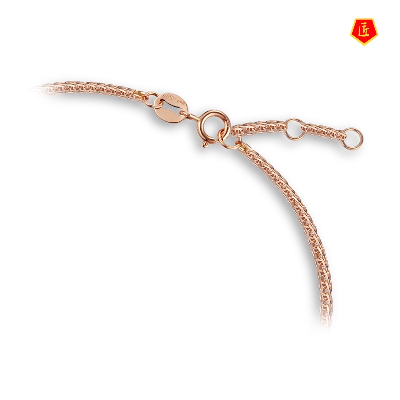 [Ready Stock]Creative Love Letter Bracelet Women's 18K Rose Gold