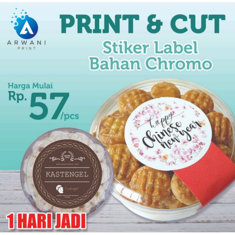 

Stiker Label Kue Makanan Minuman Kemasan Murah
