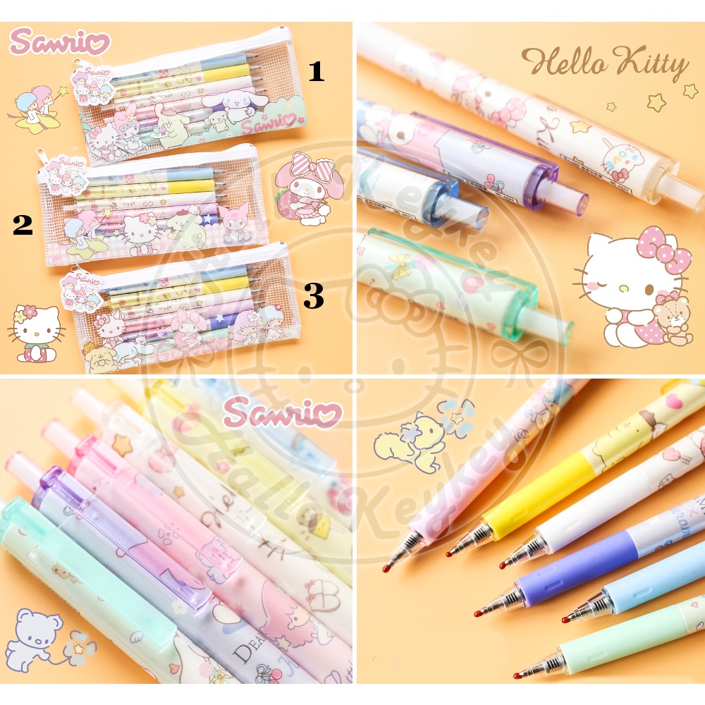 Jual Set Gel Pen Isi 6 Pcs Dan Tempat Pensil Mika Original Sanrio Shopee Indonesia 9483