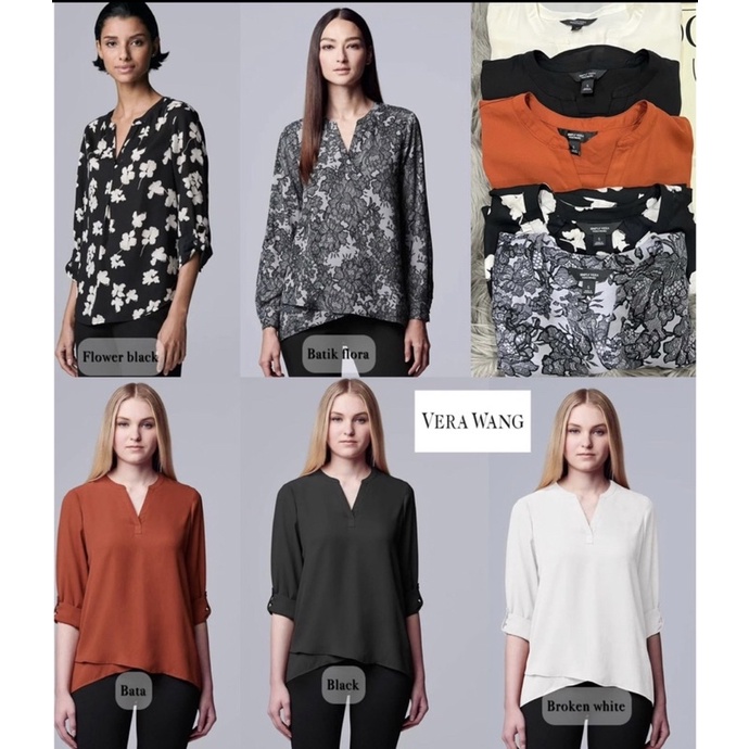 Vera Wang Blouse Wanita Original Model Terbaru Harga Terbaik/Women’s Simply Vera Wang Blouse