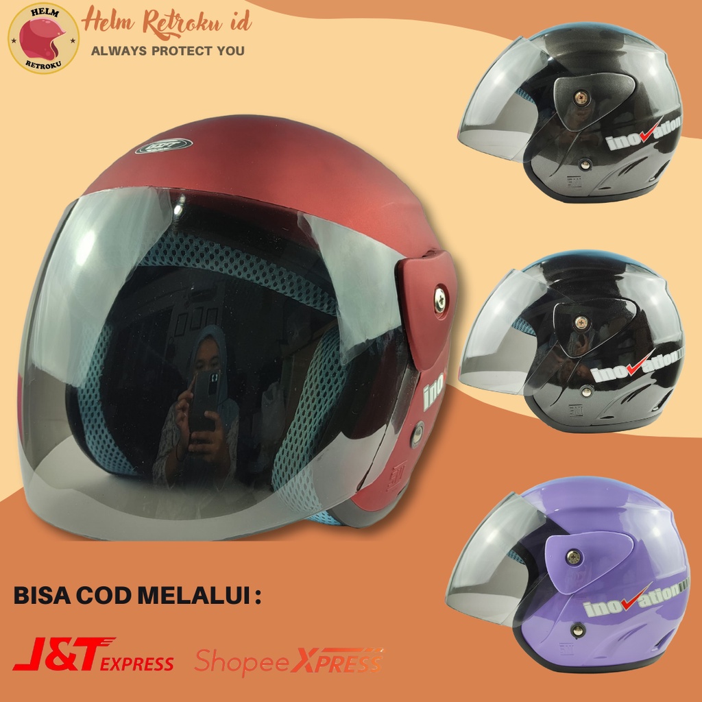 Helm Polos SNI half face helm Inovation polos