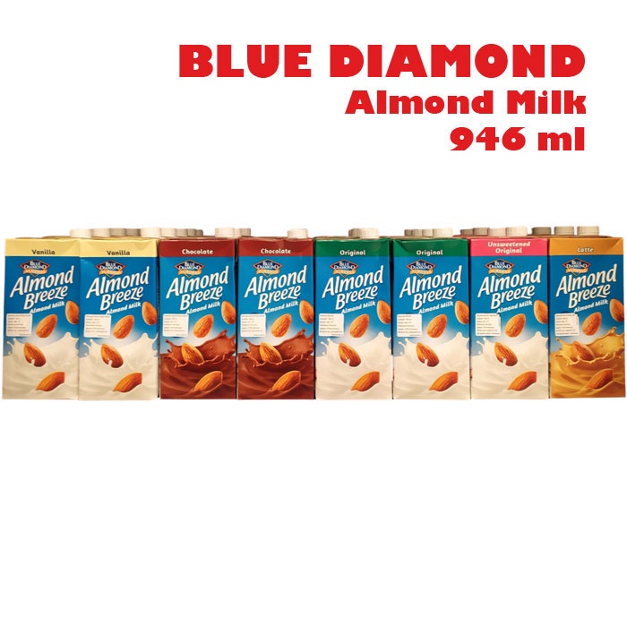 Blue Diamond Almond Breeze Almond Milk Susu Almond 3 x 180 ml [ Semua Rasa ]