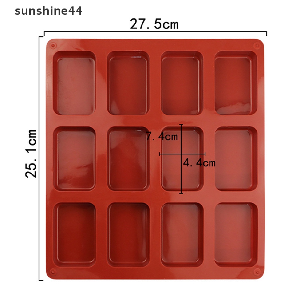 Sunshine Loyang Cetakan Roti / Brownie Mini 12 Lubang Bahan Silikon