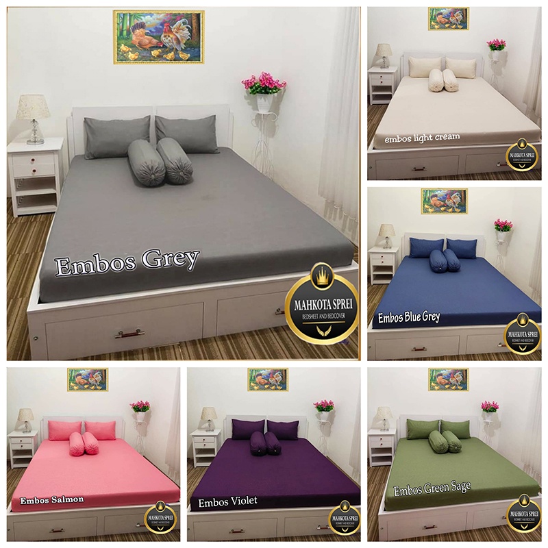 SPREI POLOS EMBOS 180 160 120 SEPRAI HOMEMADE POLOS ADEM TIDAK LUNTUR
