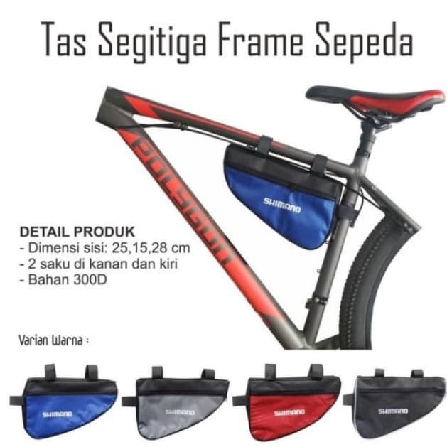 Termurah & Terlaris Tas sepeda segitiga frame hp dompet sepeda MTB roadbike balap pixie