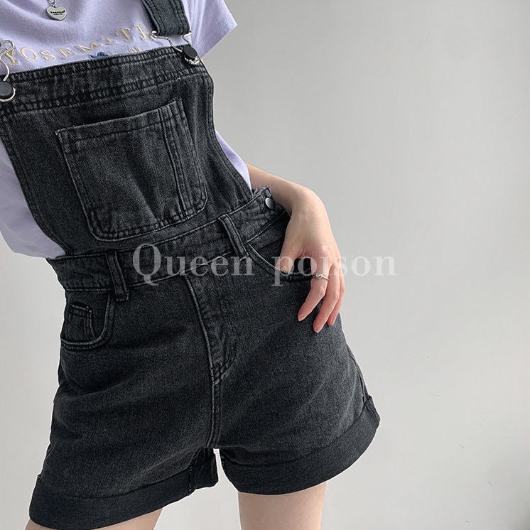 Suhao Fashion Kecil Tinggi Pinggang Denim Celana Panjang Musim Panas Slim Lurus Celana Panjang Santai Kaki Lebar Hot Pants