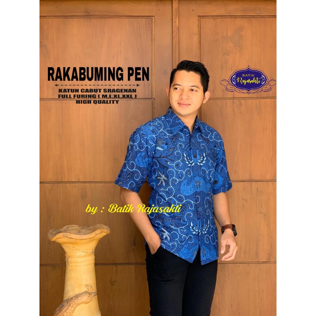 RAKABUMING RAJASAKTI KEMEJA BATIK SOLO PRIA LENGAN PENDEK LAPIS FURING ATASAN BATIK PREMIUM MODERN KATUN HALUS BAHUWIRYA  BANAMITRA BANAMITRA PUTIH BANGSAWAN BAYU PUTRA BERLIAN BIRU BHARATAYUDA BIMASENA BIRENDRA BIRU INDAH BRAHMAKERTA BRAHMAKERTA MERAH