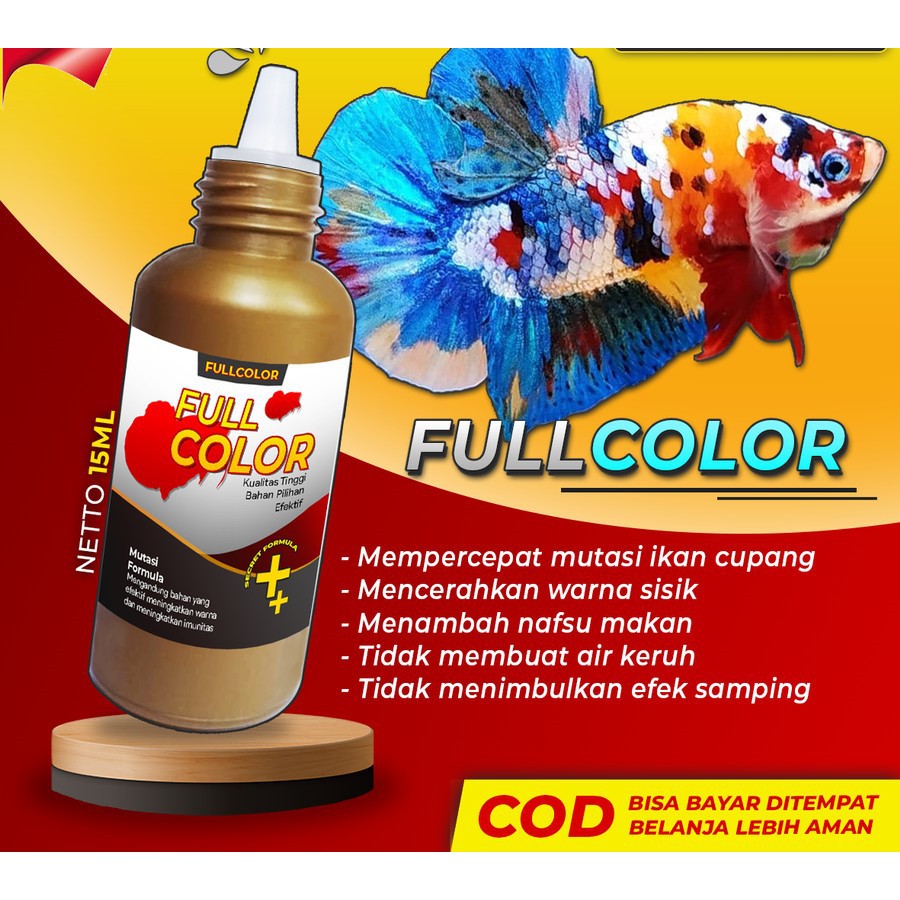 FULLCOLOR Obat Mutasi Ikan Cupang Mempercepat Meningkatkan Full Block