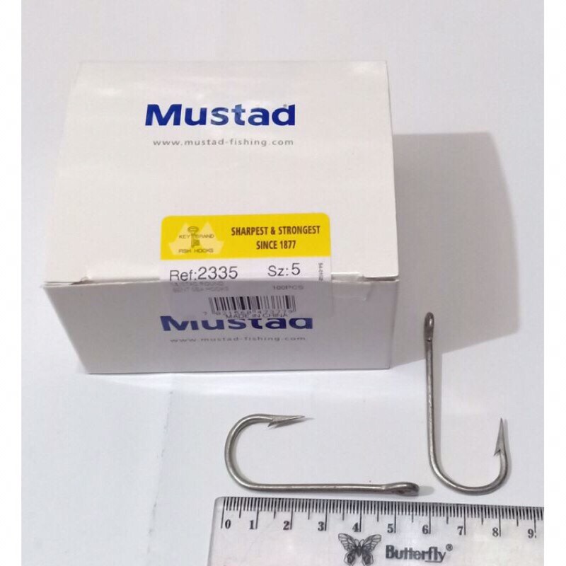 Mata Pancing Kail Mustad Round Bent Sea Hooks Tipe Ref 2335 No 5 Harga yang di produk per pcs