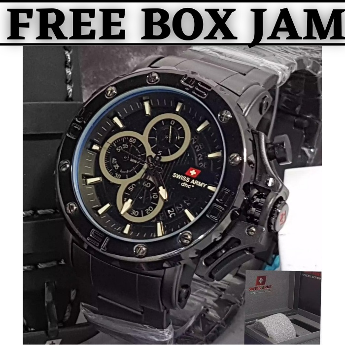 Jam Tangan Pria Swiss Kanvas Army 2105 Original Hari Tanggal Anti Air Include Box + Kartu Garansi-@S