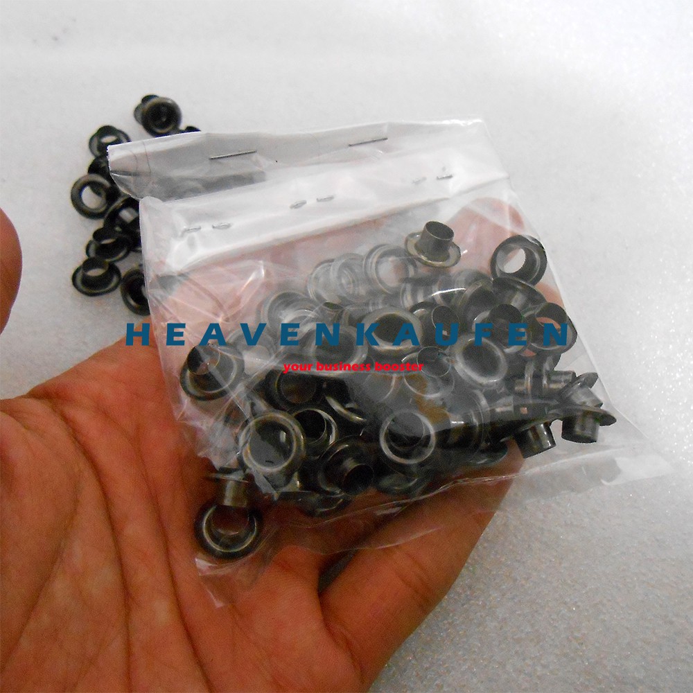 Mata Ayam Eyelet 6 mm Warna Black Nikel Harga Per Pack isi 50 Pcs