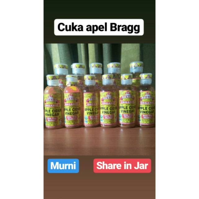 

Share in Jar - Cuka Apel Bragg ACV (Apple Cider Vinegar Bragg)