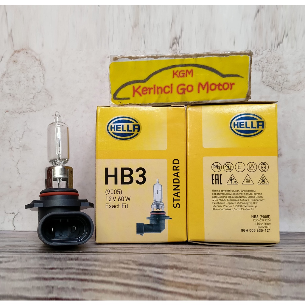 HELLA BOHLAM LAMPU HALOGEN HB3 12V 60W 8GH 005 635 121