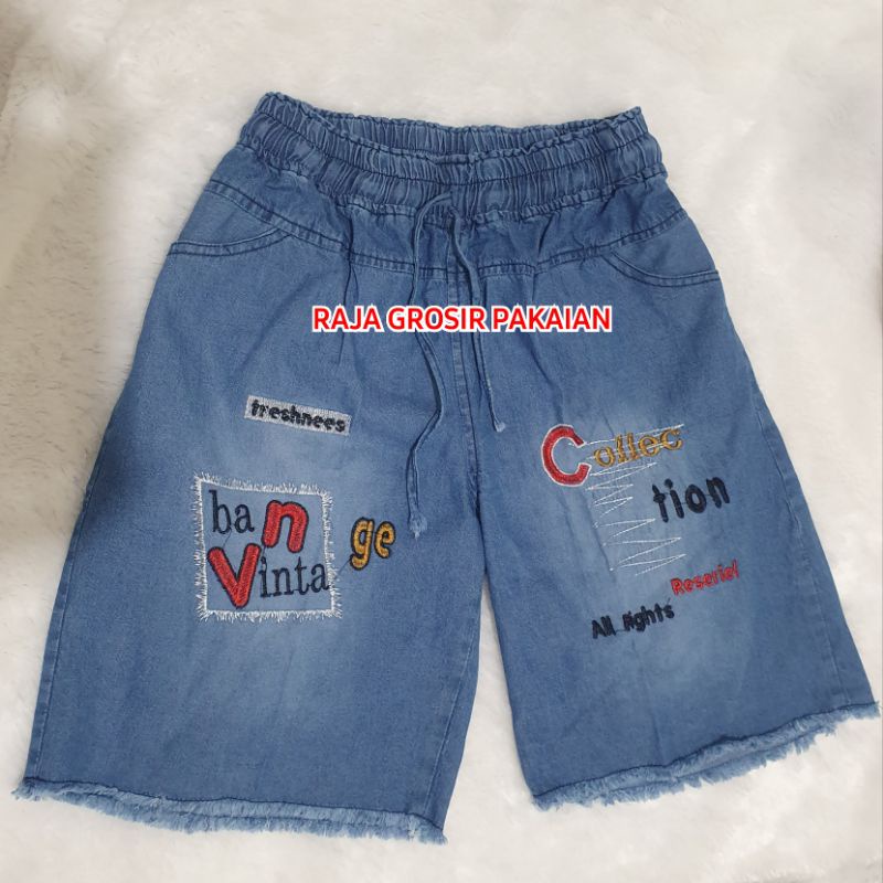 Hotpants Ripped Jeans Bordir / Celana Pendek Jeans / Buat BB 40Kg-80Kg