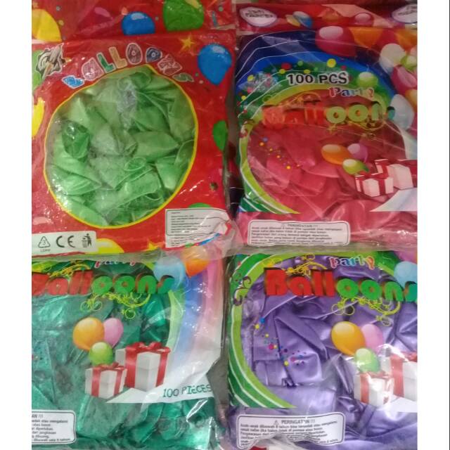 Balon Latex metalik (isi 100pcs)
