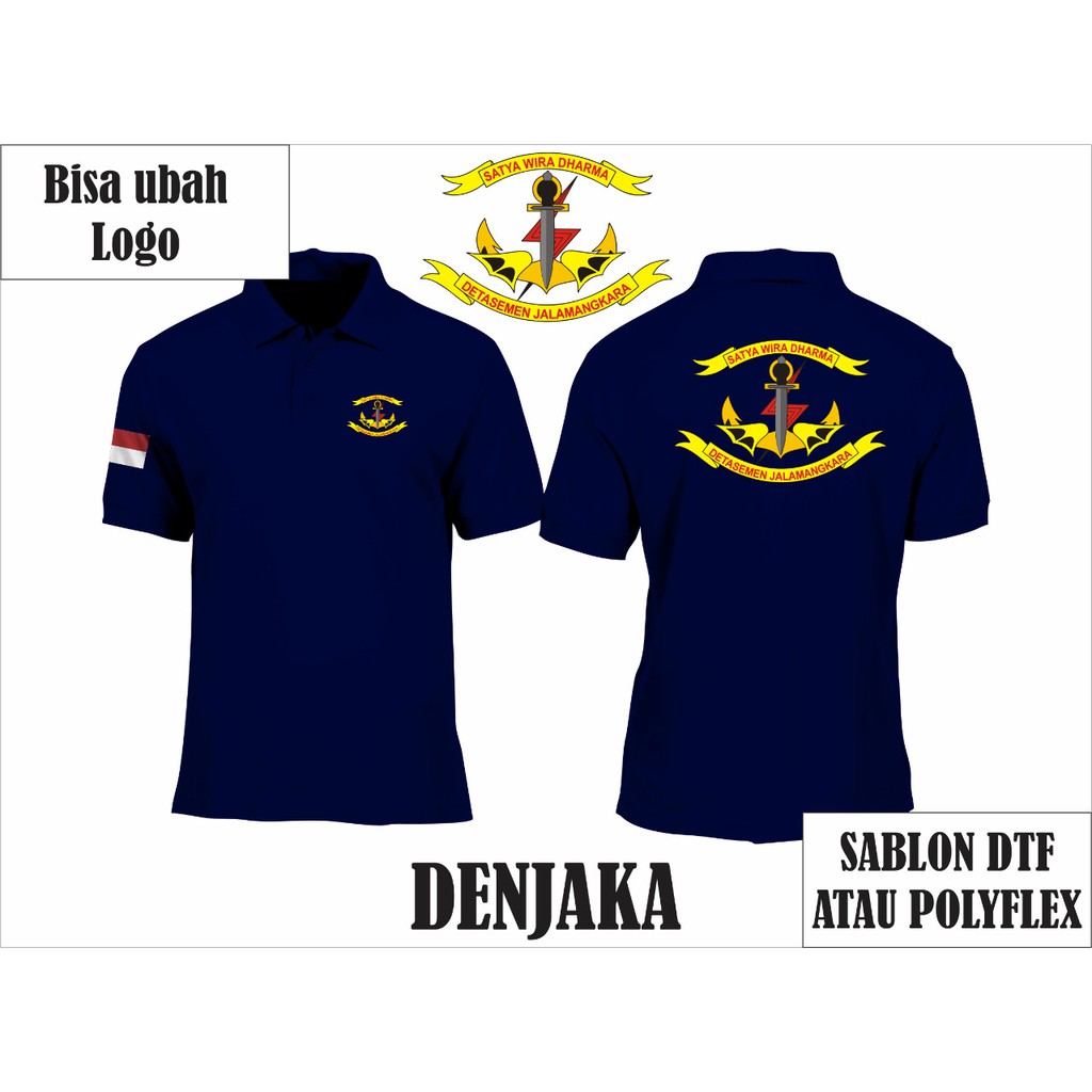 KAOS POLO SHIRT DENJAKA SABLON BISA DTF ATAU POLYFLEX