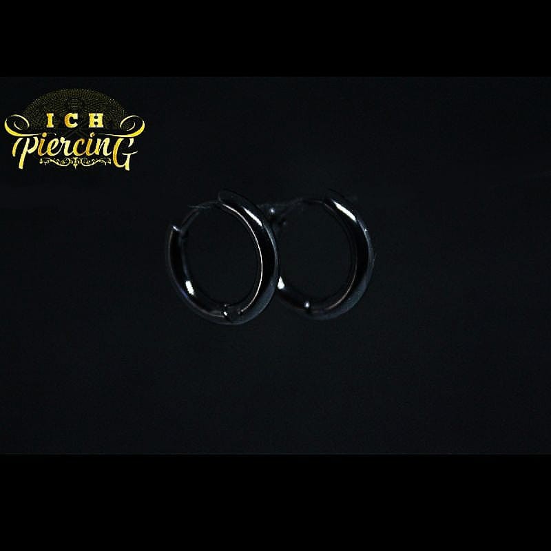 IP-U Anting HOOP baja Titanium 3 warna / anting pria wanita